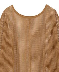 Green Parks メッシュ長袖ゆるカットプルオーバー