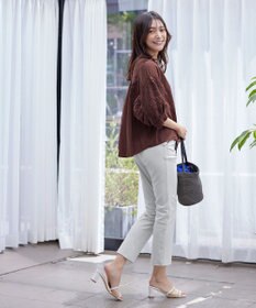 Tiaclasse 【洗える】コットンエンブロイダリーブラウス