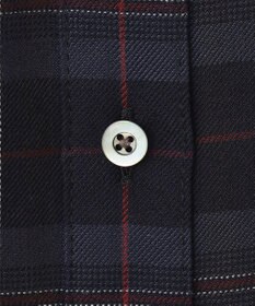 J.PRESS LADIES S 【洗える】クリアチェック バンドカラー ブラウス