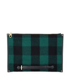 IBIZA プエブロ　ウール/牛革　クラッチバッグ