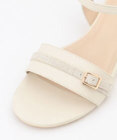 ANY SIS 【23.0~24.5cm】リネン調ベルトプチウエッジ サンダル