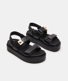 STEVE MADDEN BIGMONA ダブルベルトレザーサンダル