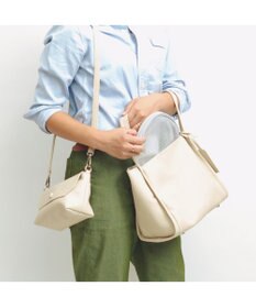 UNBILLION カシュカシュ cachecache / ミニショルダー付きソフトレザー調ミニトートバッグ