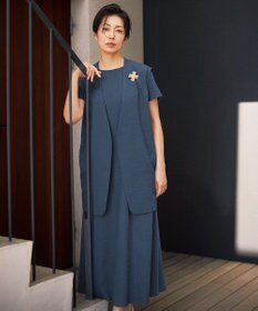 自由区 S 【カタログ掲載・接触冷感・UVカット・洗える】リネンミックスツィル ジレ