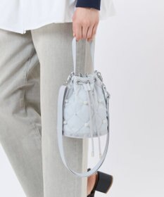 LeSportsac DRAWST BUCKET W PEARLS/ミストグレーパール
