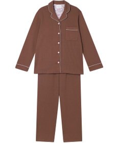 une nana cool 【綿混】ソフトコットンリブ 長袖開襟パジャマ MADE WITH LIBERTY FABRIC