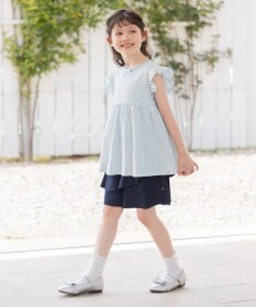 組曲 KIDS 【UVケア】【110-140㎝】マリンボーダー チュニック