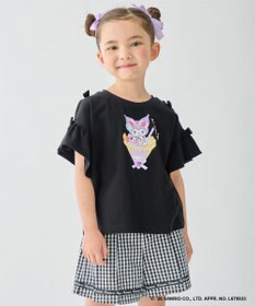 ANY KIDS 【サンリオキャラクターズ×ANY KIDS】ひんやり ファンシーフリル袖Tシャツ クロミ×ブラック