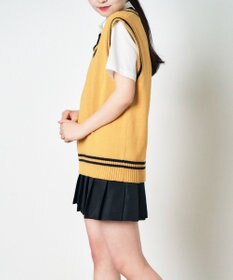 WEGO 【SCHOOLITEM】ラインスクールニットベスト