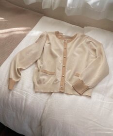 Feroux バイカラー カーディガン