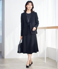 23区 【セットアップ対応/洗える】トリアセダブルジョーゼット テーラード ジャケット