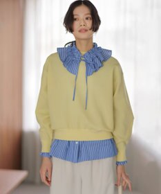 組曲 【2WAY】エアリーシャーティングフリル襟 ブラウス