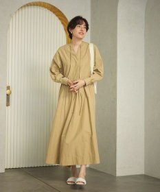 #Newans 【撥水加工/洗濯機可能】ドルマンスリーブドロストワンピース