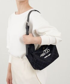 russet ステンシル風プリント ナイロン2WAYミニショルダーバッグ(SF-270)