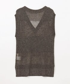 GRACE CONTINENTAL ラメメッシュニットトップ