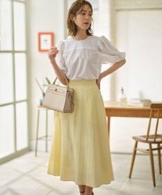 組曲 L コットンローン ボリュームスリーブブラウス