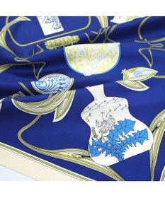 Marca ＜春の新色！＞【伝統横濱スカーフ】フラワーベースヌーヴォー  小判 シルクツイルスカーフ