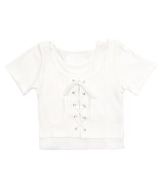 WEGO ヴィンテージライクレースアップT