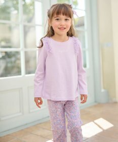 ANY KIDS チュールフリル 長袖Tシャツ