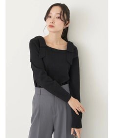 earth music&ecology 肩リボンニットプルオーバー