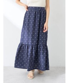 earth music&ecology ドットドビーフレアスカート