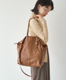 russet ［ノットモチーフ×メタルパーツ］レザーコードバッグチャーム（Z-223）