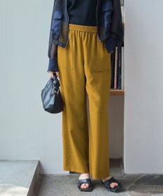 ICB 【人気のため新色追加・接触冷感・洗える】 ワッシャーツイル ワイドストレートパンツ