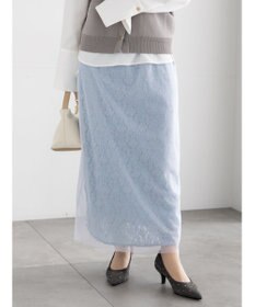 Te chichi レース×チュールレイヤードスカート