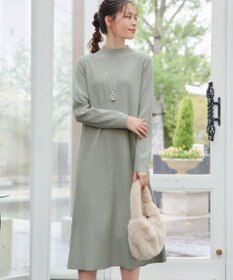 Tiaclasse 【安田美沙子さん着用・新色・XSサイズ追加】リブ切替ニットワンピース