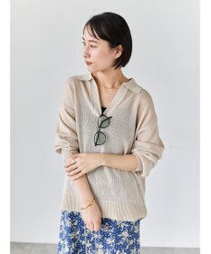 Te chichi メッシュスキッパーポロニット