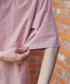 WEGO 【ユニセックス着用ITEM/MLサイズ展開】ミニチェックシャツ（SS）