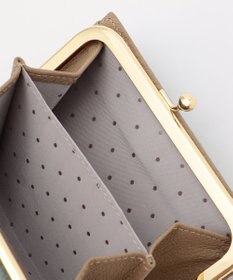 UNBILLION ペルケ perche トリミング配色外ガマ二つ折り財布