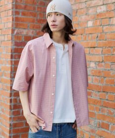 WEGO 【ユニセックス着用ITEM/MLサイズ展開】ミニチェックシャツ（SS）