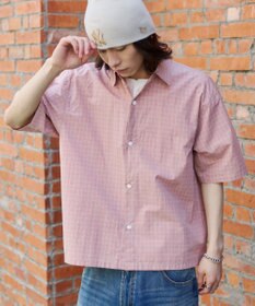 WEGO 【ユニセックス着用ITEM/MLサイズ展開】ミニチェックシャツ（SS）