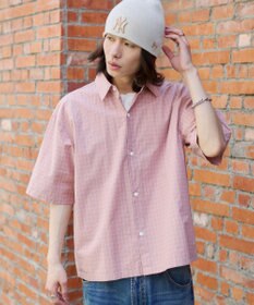 WEGO 【ユニセックス着用ITEM/MLサイズ展開】ミニチェックシャツ（SS）