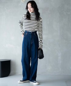 WEGO ルーズストレートデニムパンツ