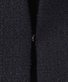 ANY ライトツイード　Ｖネックノーカラージャケット