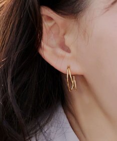 Tiaclasse 【金属アレルギー対応】ダブルラインカーブピアス