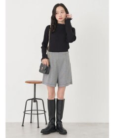 earth music&ecology レースドッキングリブニット