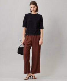 ICB L 【洗える】シャイニーラメジャガード カットソー