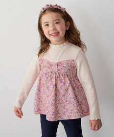 トップス son ドッキング花柄カットソー / ANY KIDS | ファッション通販