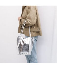 UNBILLION カシュカシュ cachecache / クラッシュメタリック肩入れバケツトートバッグ