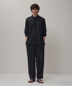 ATON TWIST WOOL GAUZE | ツータックイージーパンツ - UNISEX