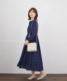 Tiaclasse L 襟フリルリボンワンピース