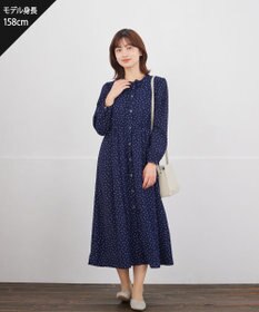 Tiaclasse L 襟フリルリボンワンピース