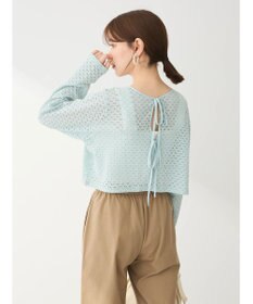 Green Parks ・ＥＬＥＮＣＡＲＥ　ＤＵＥ　２ｗａｙメッシュカーディガン