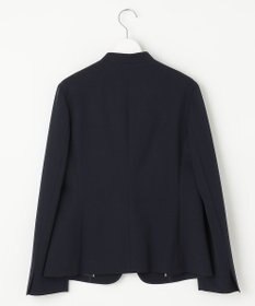 J.PRESS LADIES L 【洗える】T/Rアルガンシルク ノーカラー ジャケット