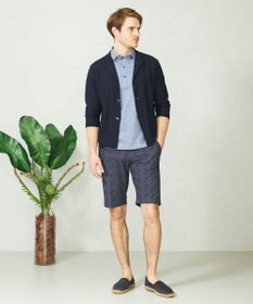 JOSEPH ABBOUD 【イージーケア】ウエストも伸びる！ライトウェーブ ハーフパンツ