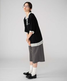 WEGO 【ユニセックス着用ITEM/MLサイズ展開】ワンポイントニットポロシャツ（SS）