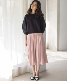 組曲 L 【WEB限定】ランタンスリーブミニ裏毛 プルオーバー